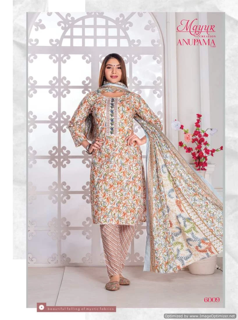 Mayur Anupama Vol 6 Lawn Cotton Wholesale Salwar Suit Catalog — Wholesale Salwar Suits, Mayur Dress wholesale from Surat — view 7